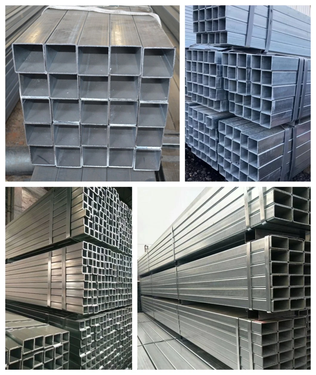 Hot Selling Square Rectangular Galvanized Pipe ASTM A500 Grade B/C Steel Profile Ms Square Tube Hot Rolled/ERW Galvanized Square Rectangular Steel Pipe/Tube